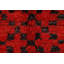 Tapis décoratif en laine rouge/noir noué à la main des années 1960 6 pi 10 po x 8 pi 7 po one-of-a-kind