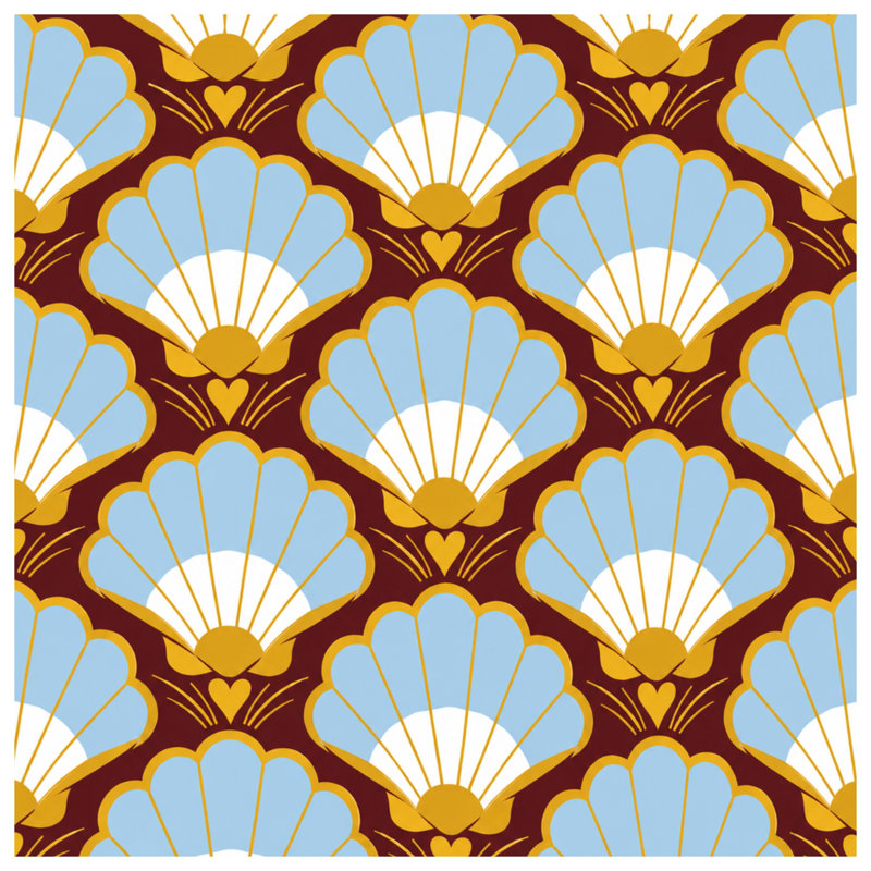 Rideaux de douche Scallop Shell, 70in W x 72in H