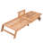 Tomsich Patio Acacia Wood Chaise Lounge with Wheels & Adjustable Backrest-124556399