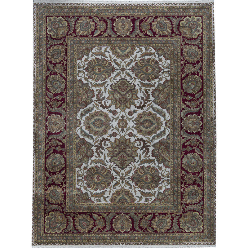 Tapis brun de haute qualité noué à la main