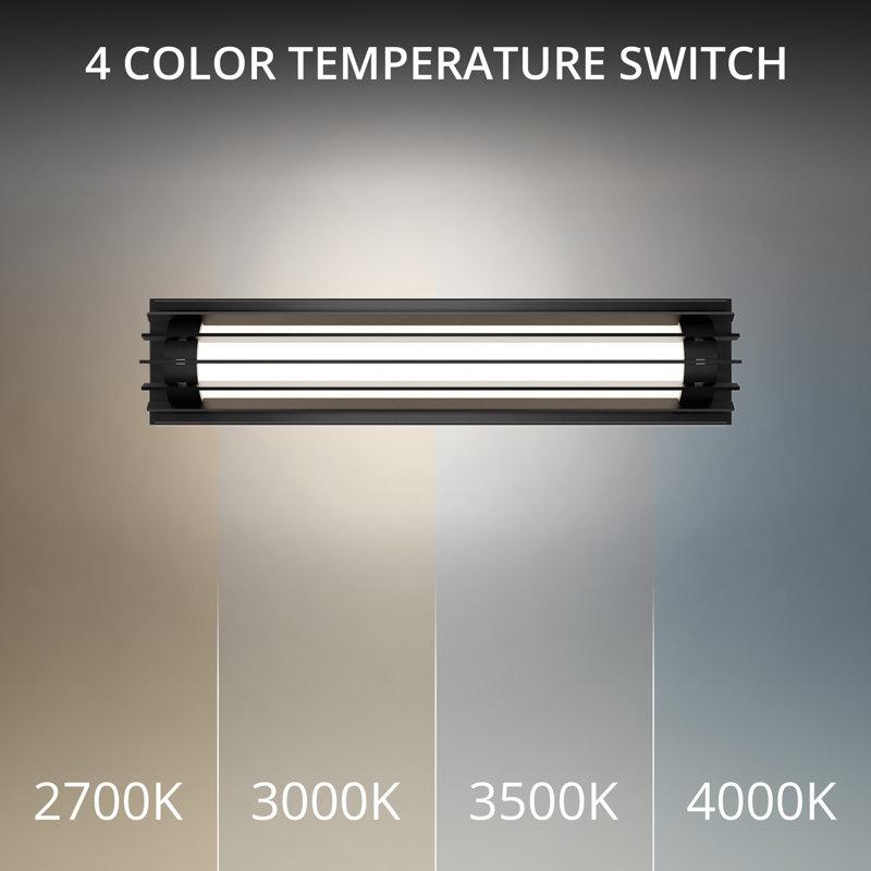 Moline Dimmable LED Outdoor Wall Light With Color Temperature Switch from 2700K/3000K/3500K/4000K, 24" H x 5.38" W x 3.75" D