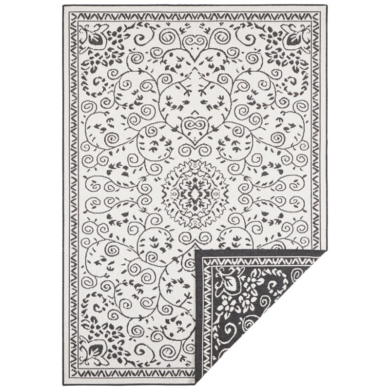 Leyte Flatweave Black Rug, Rectangular 80 x 150cm