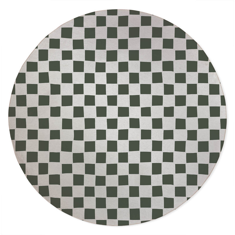 Tapis d'extérieur à carreaux antidérapant, Rond 5 pi