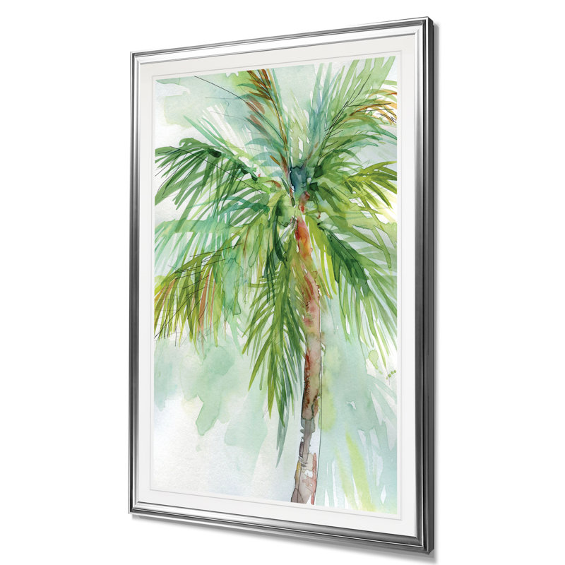 « palm breezes i », impression, H 24 po x l 20 po, Impression encadrée, Argent argent