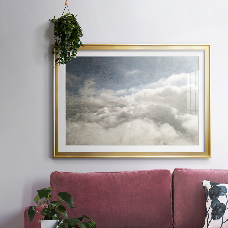 «From Above I», reproduction d'art encadrée, H 15 po x l 21 po x P 1,5 po, Or