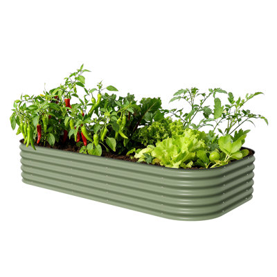 Lit de jardin surélevé d'extérieur en métal 17 po de hauteur 17 po