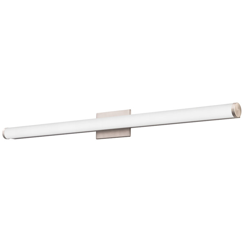 Éclairage cylindrique à DEL pour meuble-lavabo, Nickel brossé