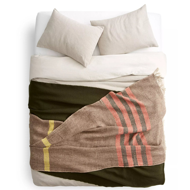 Lovely Hand Woven Throw Blanket, Brown