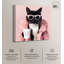 Visage de chat au repos, reproduction d'art sur toile par Art Remedy-107780597-107780582