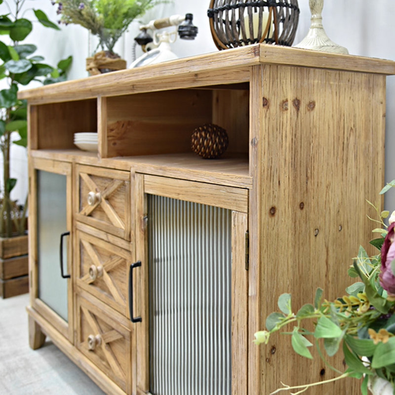 Console rectangulaire en bois manufacturé brun massif
