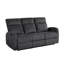 Ensemble de canapé inclinable 2 pièces avec causeuse gris foncé et poches latérales