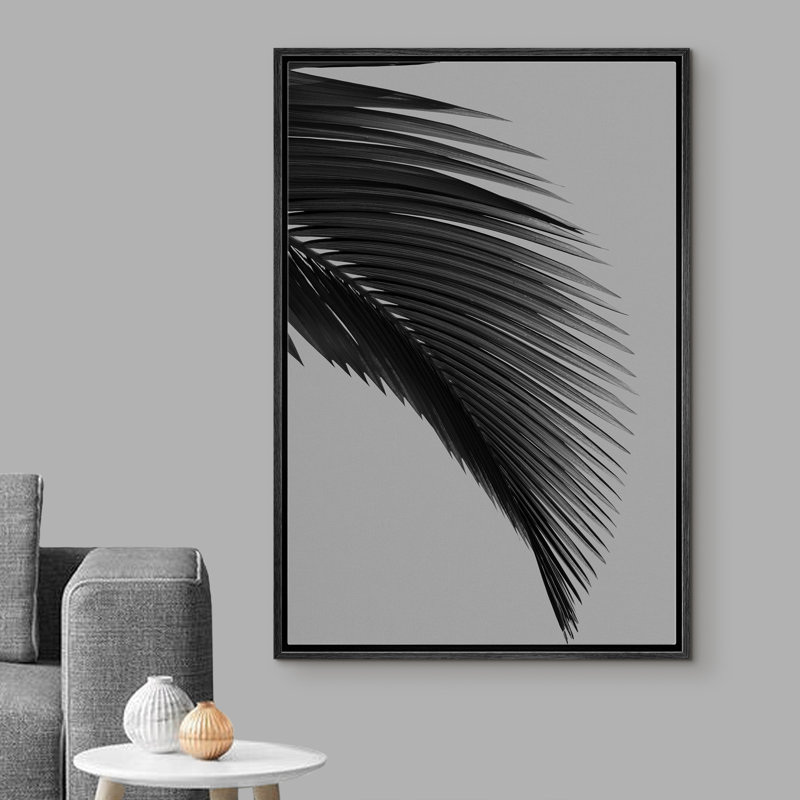 " Palm Leaf Closeup ", 36" H x 24" W x 1.5" D, Black Framed