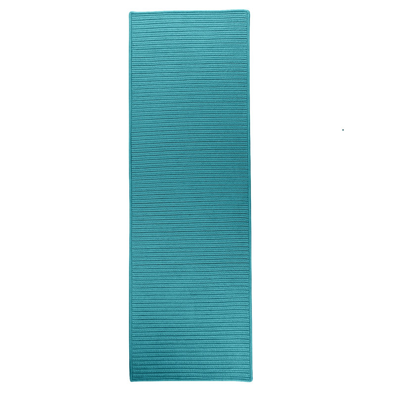Tapis vert tressé à la main Julissa, Tapis de couloir 2 pi 4 po x 7 pi