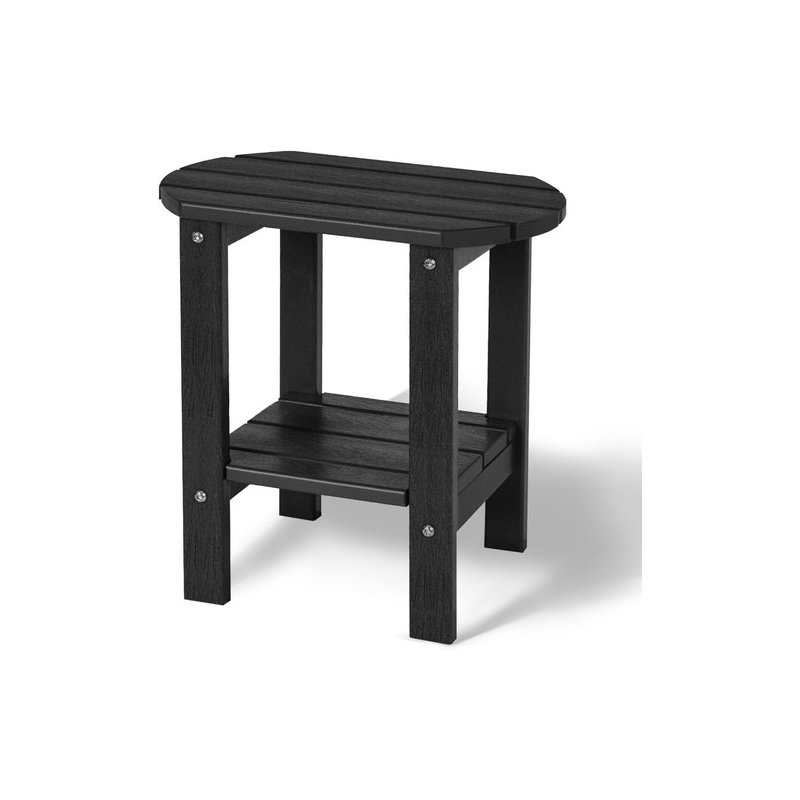 Table ovale d'extérieur avec rangement à 2 niveaux