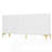 Creative carved 4-door Sideboard Handleless Press-to-Open Design Buffet Cabinet