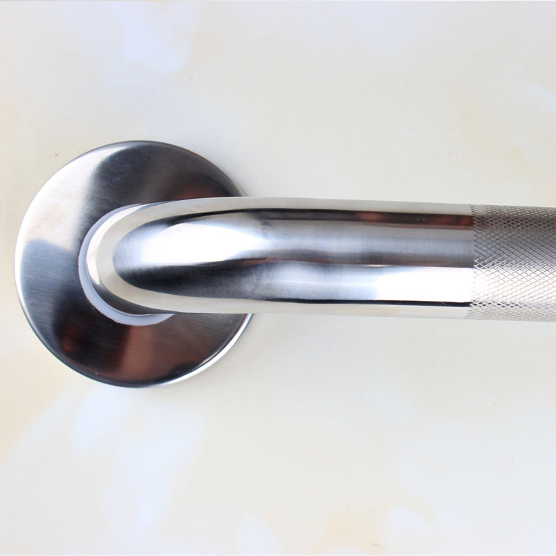 IMPEU 24-inch Knurled Bathroom Grab Bar, 1.25-Inch Diameter Great for Towel Bar, Shower Saftey Bar, Door Handle, Anti-Slip Design, Brushed Nickel finishes (24 Inch)