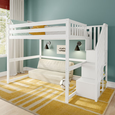 Classic Full High Loft + Staircase, White