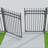 60'' H x 48'' W Black Metal Gate
