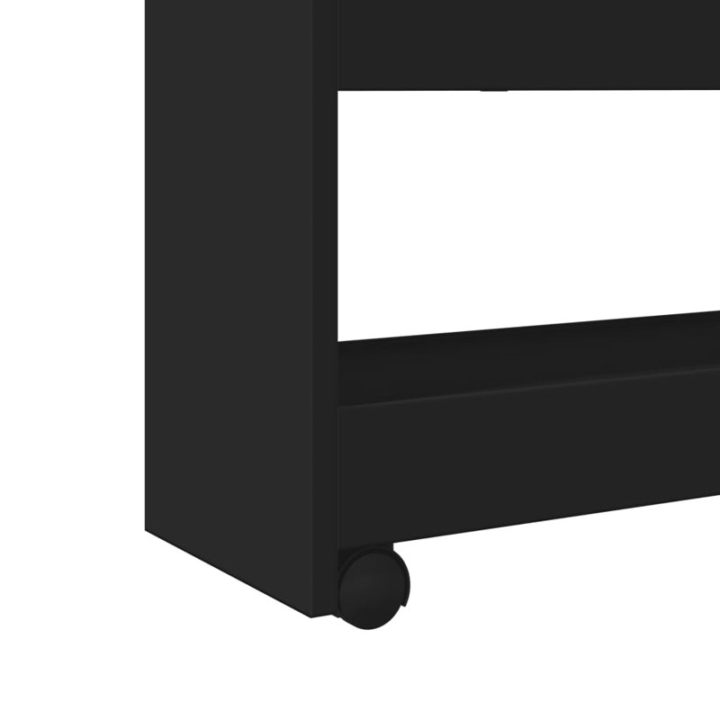 Wood Bar Cart, Black