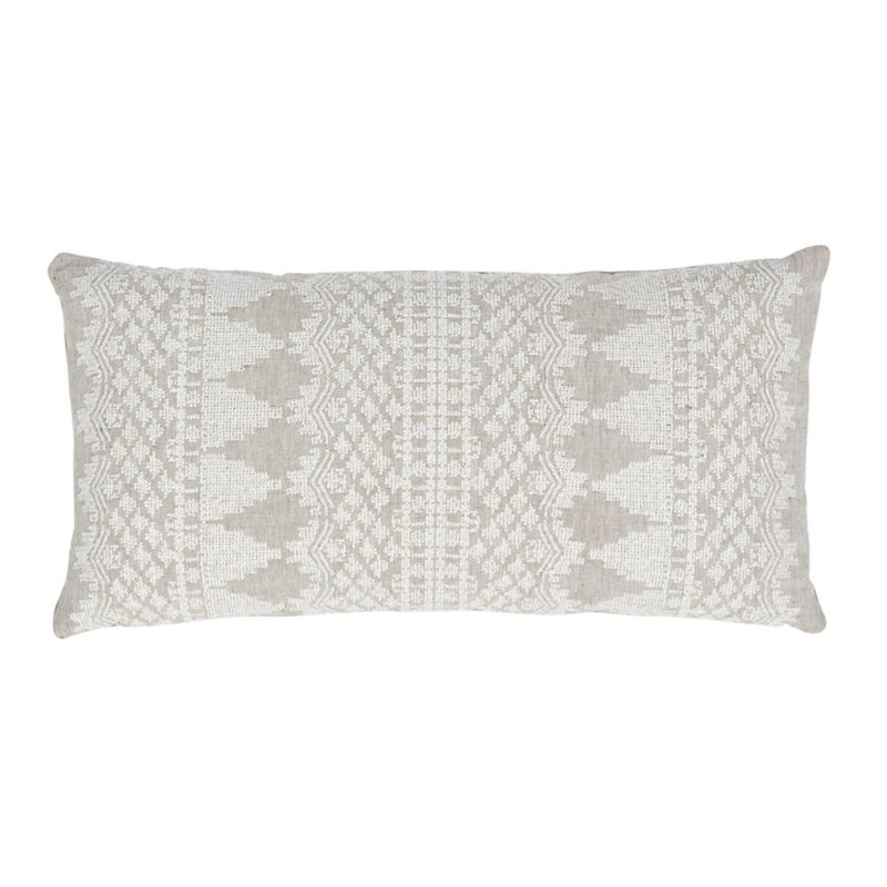 Wentworth Embroidery Pillow, Natural