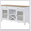 Buffet rustique et moderne à 2 portes avec rangement spacieux, pour un décor campagnard et côtier.