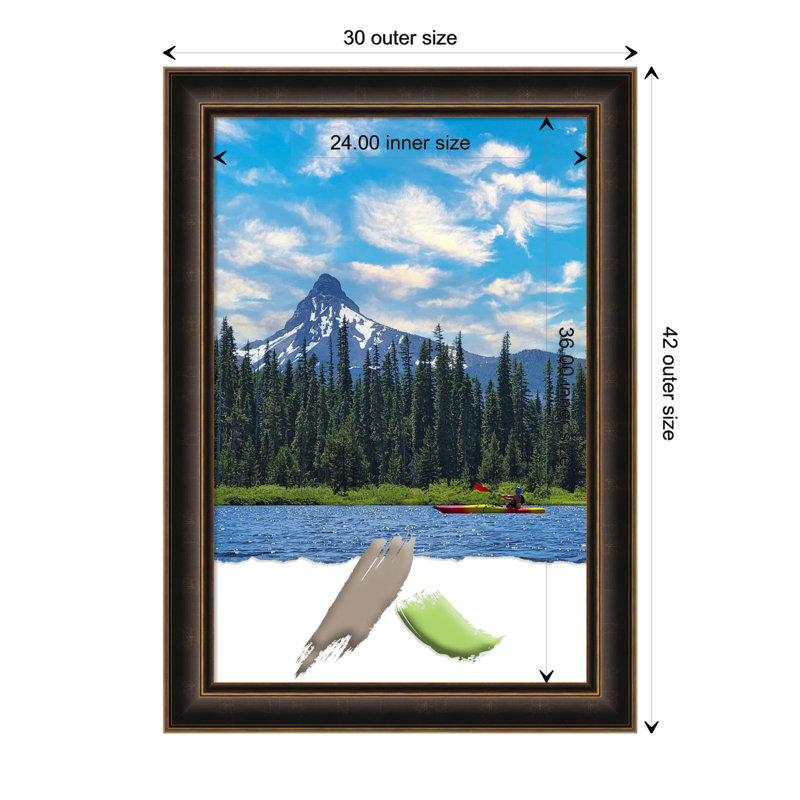 Cadre photo en bois de bêta, L 24 po x H 36 po