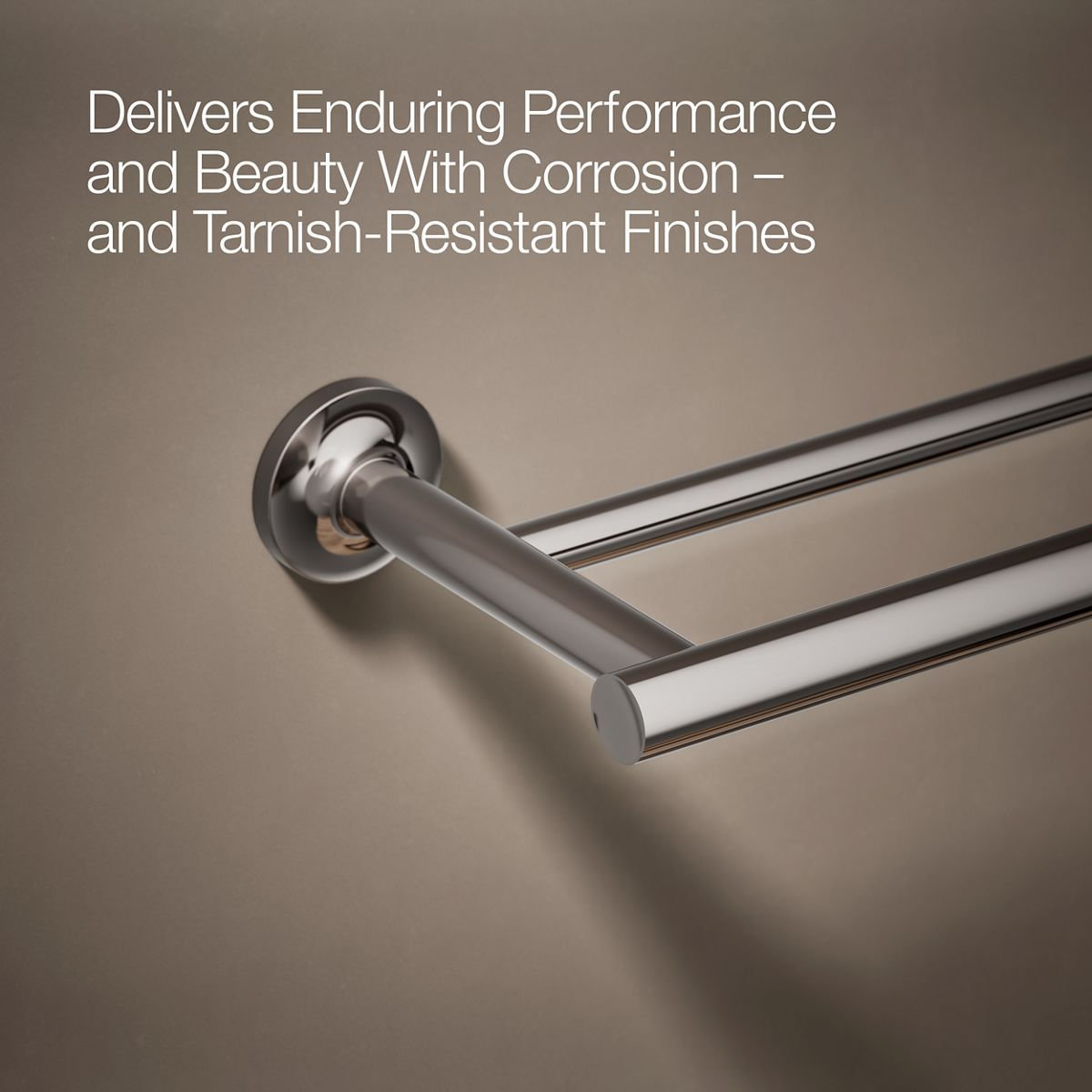 Purist 25" Double Wall Mounted Towel Bar, Vibrant Titanium