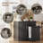 13 Gallons Pull Out Trash Can Cabinet with Storage, Freestanding Kitchen Trash Cabinet with Drawer & Adjustable Shelf, Pet Proof Hidden Trash Bin Holder for Kitchen, Laundry, Living Room, Black