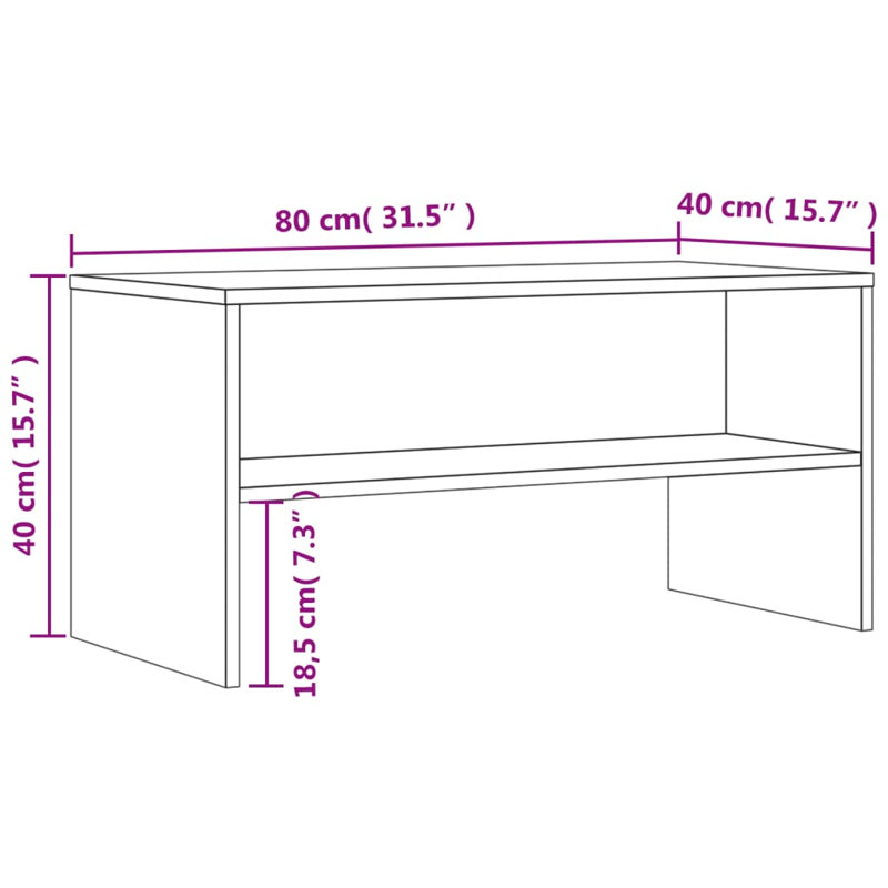 Havard Unfinished TV Stand, 120cm, Sonoma Oak