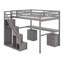Lit mezzanine double avec deux tiroirs-1028209218
