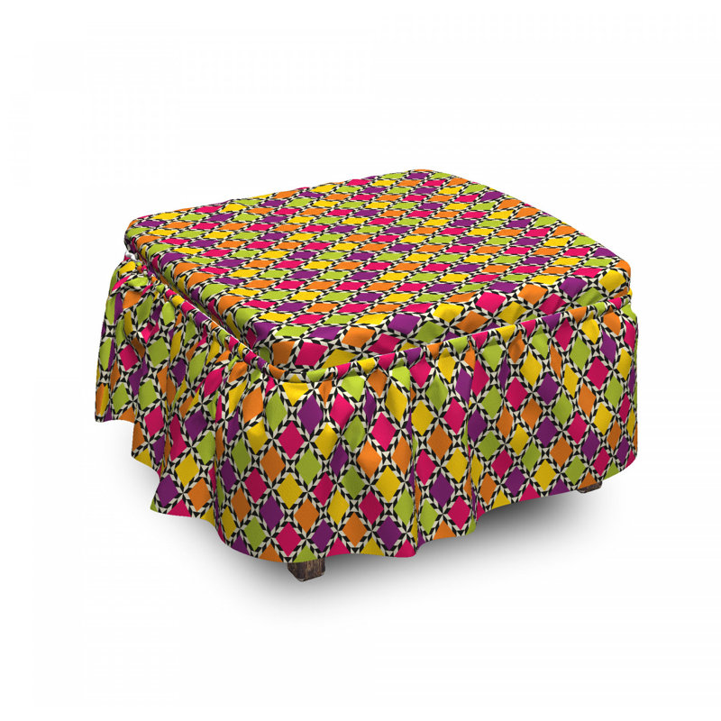 Housse pour repose-pieds diamond shape