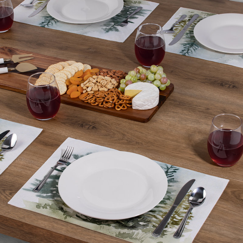 Ensemble de napperons rectangulaires en mélange de coton Millwood Pines Misty Forest