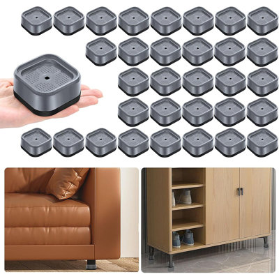 32 Pack Furniture Risers Adjustable Bed Risers Heavy D...