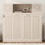 Grand lit escamotable avec armoires de rangement-960242047