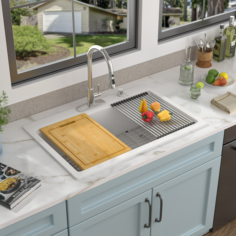 33'' L Single Bowl Quartz Kitchen Sink
