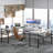 Manasa 83" U-Shape Computer Desk with LED Light Strip and Sockets-1195743776
