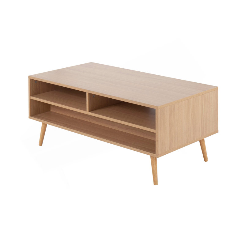 Table basse contemporaine Astro en bois naturel par Lumisource