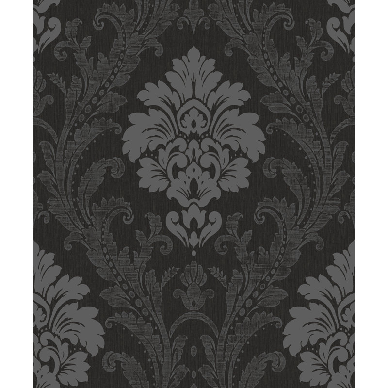 Ryker 10.05m x 53cm Wallpaper Roll, Black/Charcoal