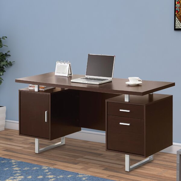 Orren Ellis Chay Metal Base Executive Desk | Wayfair