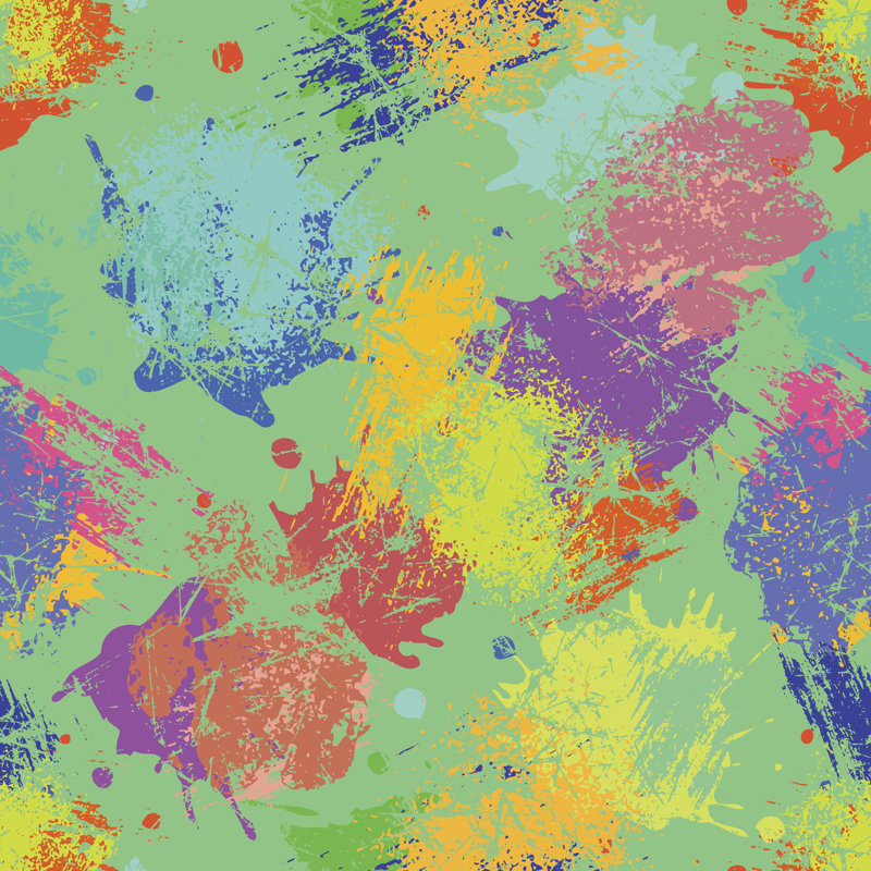 Splash And Brush Strokes by Grandfailure - Wrapped Canvas Print, 91cm H x 91cm W x 3.8cm D