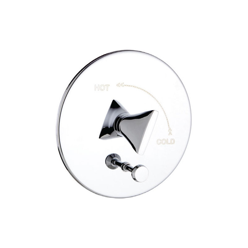 Équilibrage de pression rond & s avec soupape round, Chrome poli