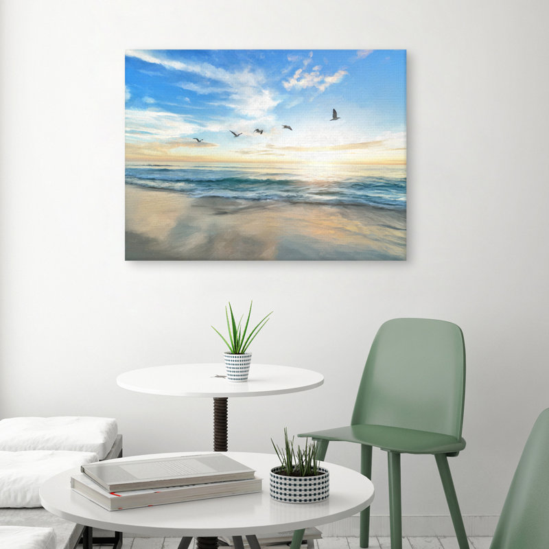 Motif de vol côtier - impression sur toile tendue