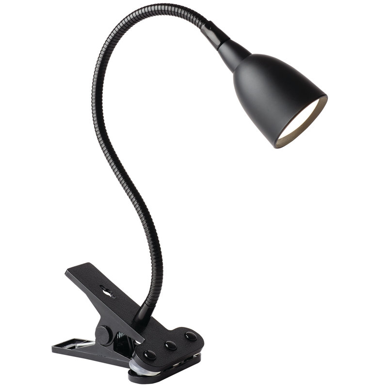 Lampe de bureau à pince flexible 22 po Liberty Hill, Noir