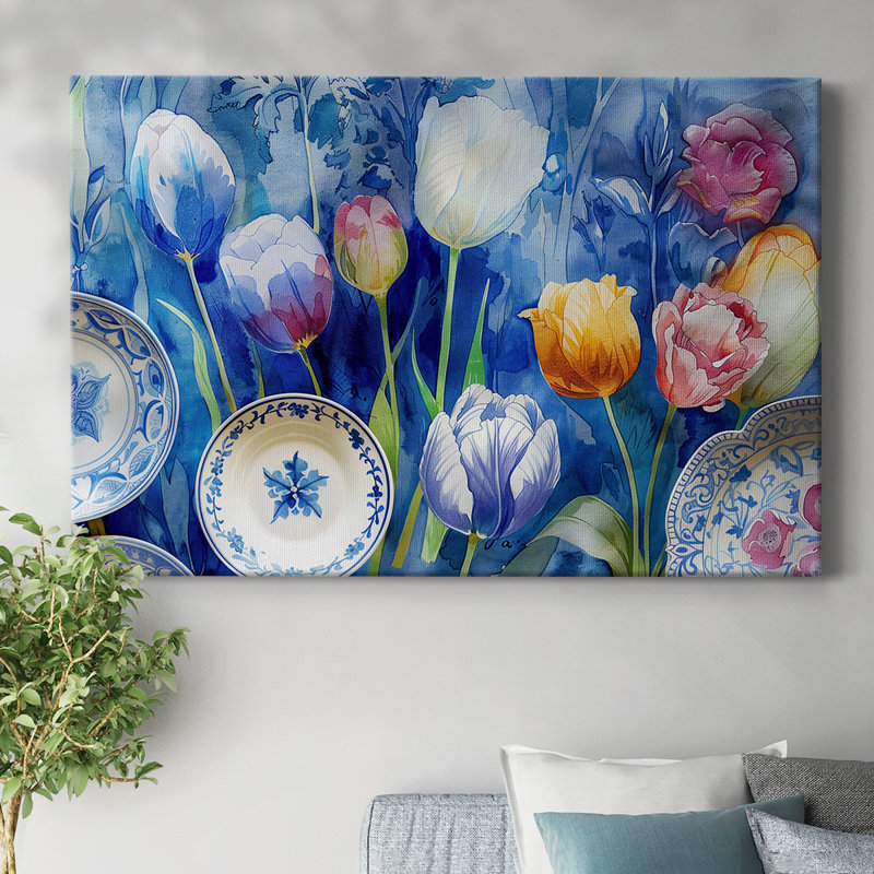 FLORAL CL  -Premium Gallery Wrapped Canvas -Ready to Hang, 8" H x 12" W