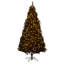 Sapin de Noël artificiel Douglas 7,5 pi avec branches réalistes, 500 lumières DEL blanc chaud et 1346 pointes, noir