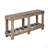 62.9" Vintage Entryway Table - Fir Solid Wood With  Grain, 6 Reinforced Legs & 4.5" Thick Desktop, Metal Rivet Decor & Plank Under-Shelf, Console Table For Hallway, Living Room-1945440941