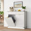 Double poubelle inclinable 2 x 10 gallons, poubelle cannelée moderne (ne pas inclure la poubelle)-118161820
