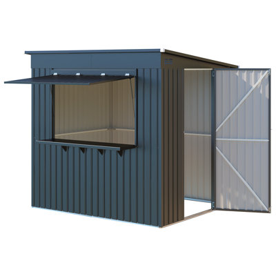 Outdoor Open-sided Storage Shed Metal Shed
