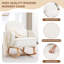 Chaise berçante rembourrée avec repose-pieds Teddy-142589906
