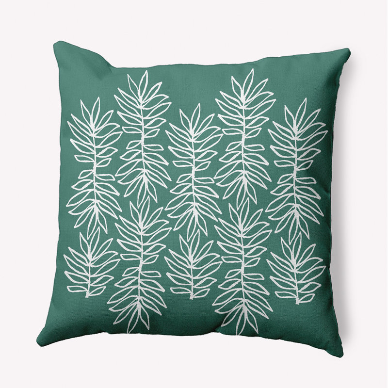 Coussin intérieur / extérieur Leafy Branch, Genévrier / floral blanc, H 20 po x l 20 po